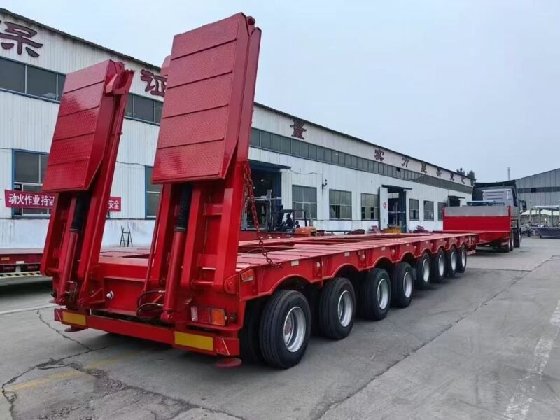 4 Axle 100 Ton RGN Lowboy Trailer will be Sent to Nigeria